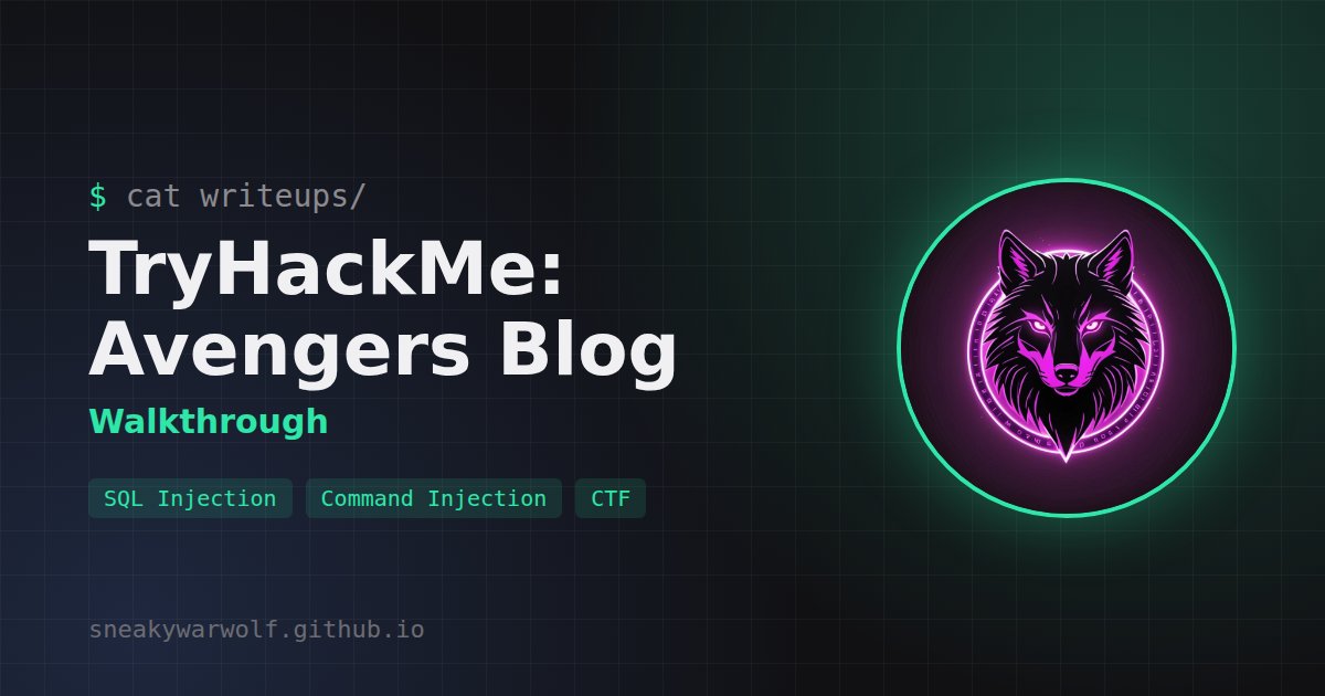 TryHackMe Avengers Blog